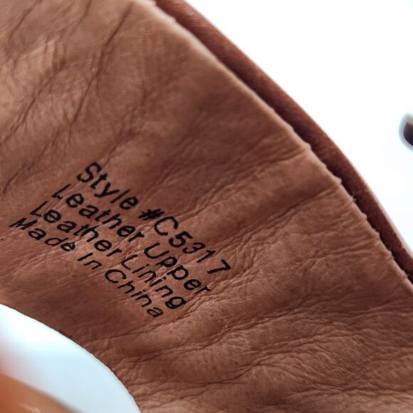 Madewell The Warren Leather Sandal Womens 7 Brown Block Heels Strappy Woven Boho - Picture 7 of 7